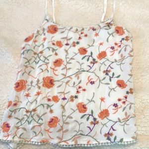 Floral spaghetti strap tank top